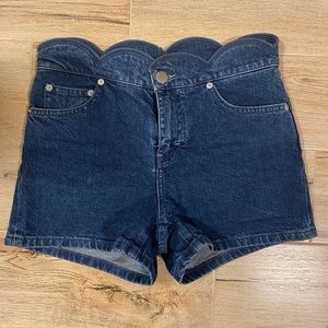 Make Scalloped Denim Shorts